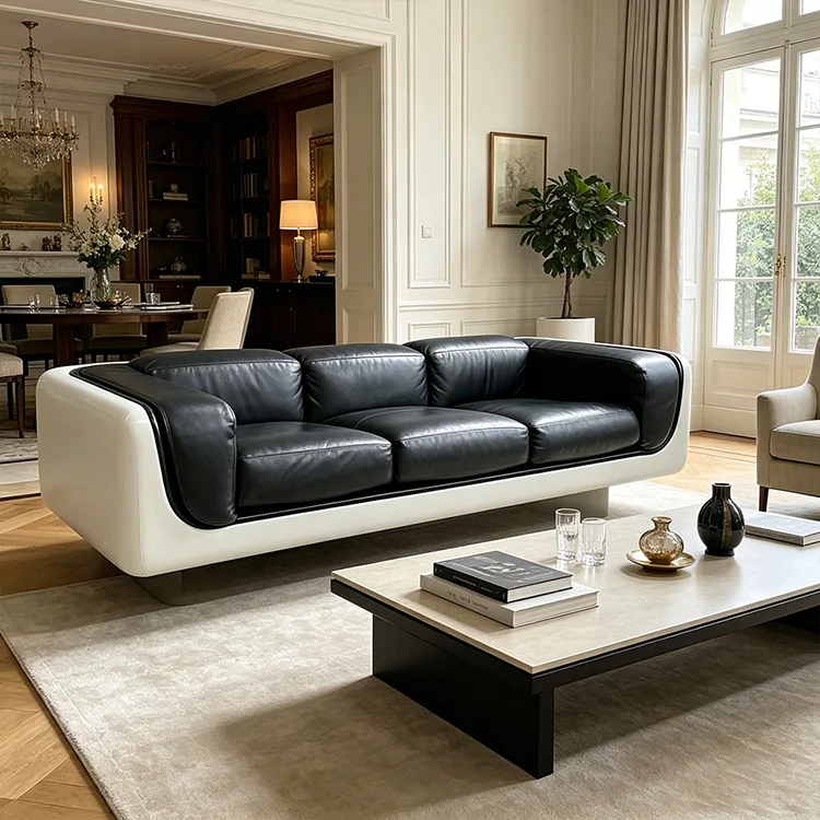 Kommerzielles Fiberglas-Ledersofa