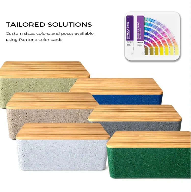 Commercial FRP Terrazzo Cube Bench